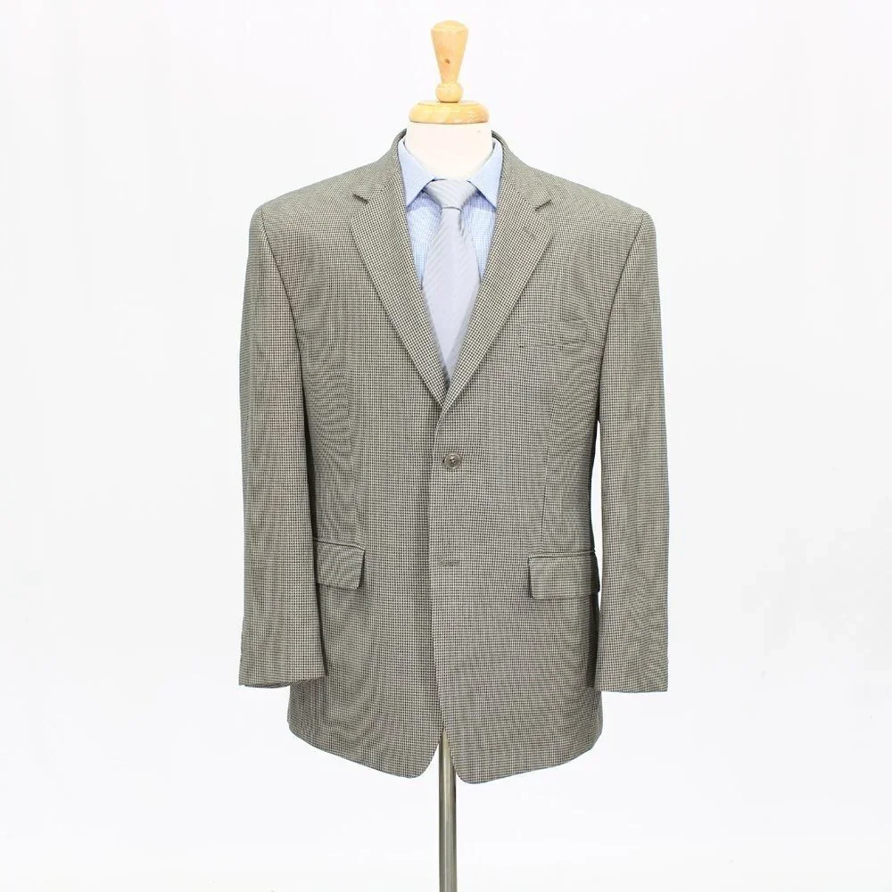 Van Heusen 42S Beige HT 2-Button Sport Coat Blazer Jacket B720